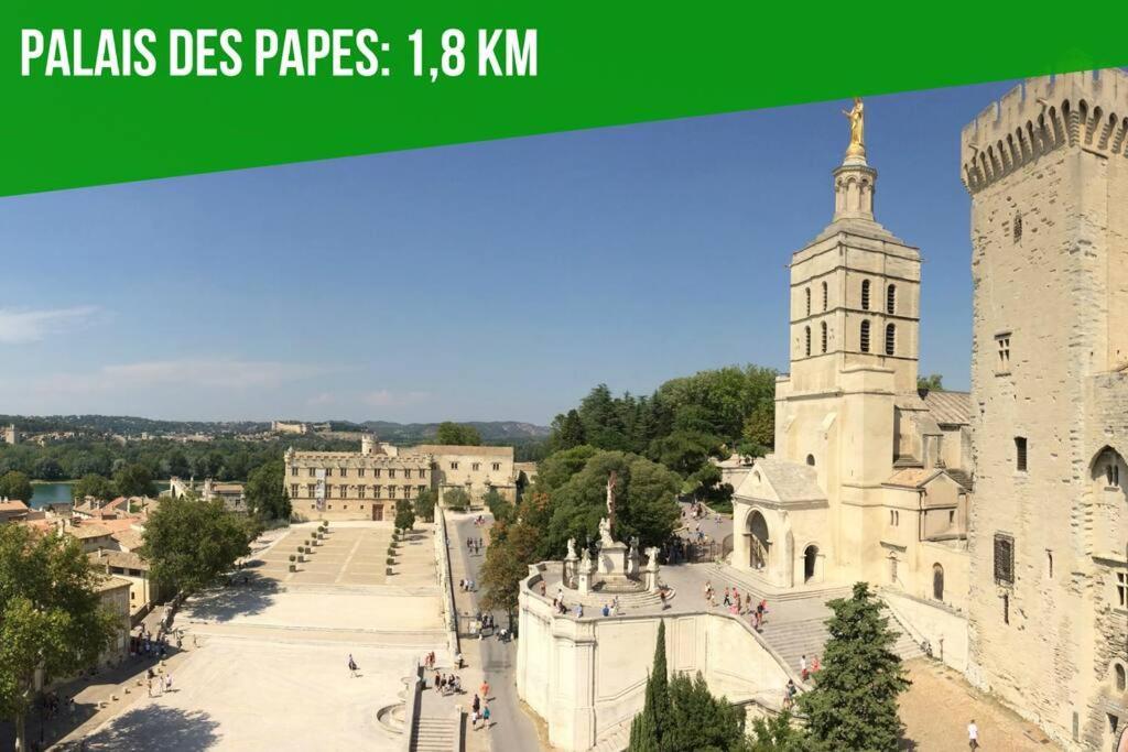 La Glycine - Parking Gratuit - Ac Clim - Cour Prive - Apartment Villeneuve-les-Avignon Bagian luar foto